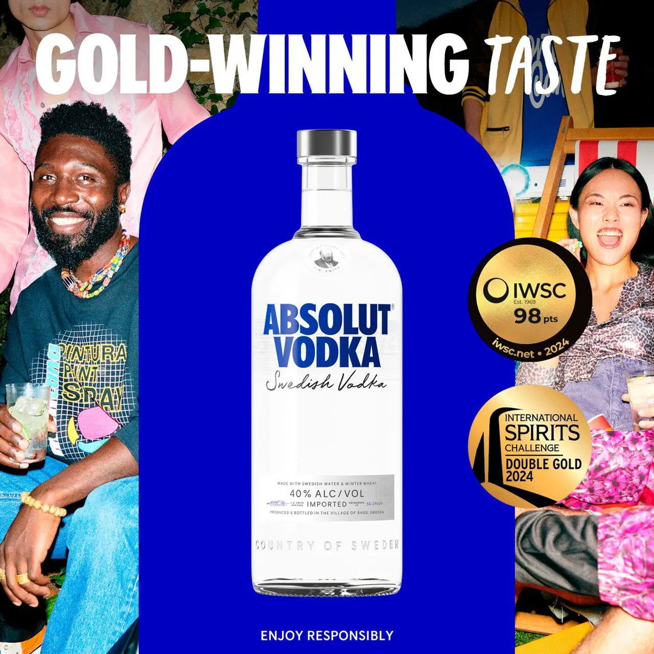 Absolut Blue Original Swedish Vodka 70cl - RV Drinks