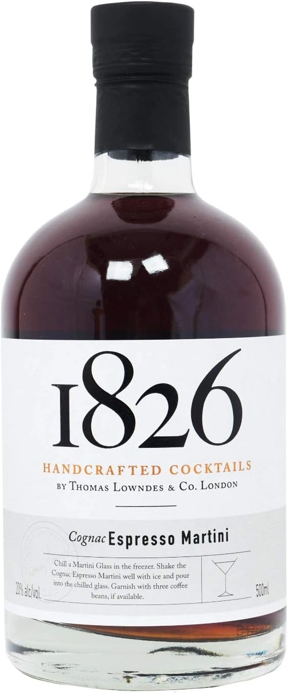 1826 Espresso Martini Handcrafted Premixed Cocktail 50cl 1826