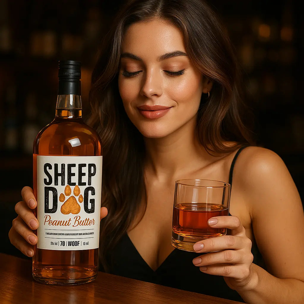 women having Sheep Dog Peanut Butter Whiskey