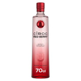 Ciroc Red Berry vodka bottle on a white background