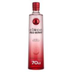 Ciroc Red Berry vodka bottle on a white background