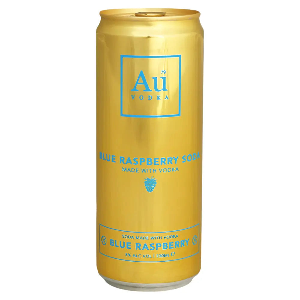 Au Vodka Blue Raspberry Can 3 x 330Ml AU Vodka