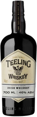 Teeling Whiskey bottle with label on a black background