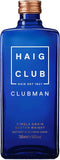 Blue Haig Club Clubman whisky bottle with gold cap