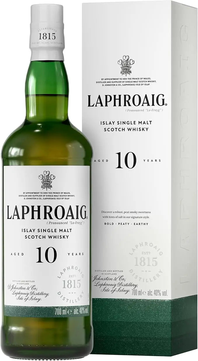 Laphroaig 10 Year Old Scotch Islay Single Malt Whisky 70cl - RV Drinks