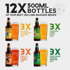 Badger Brewery Dorset Dozen Multipack Beer 12 x 500ml