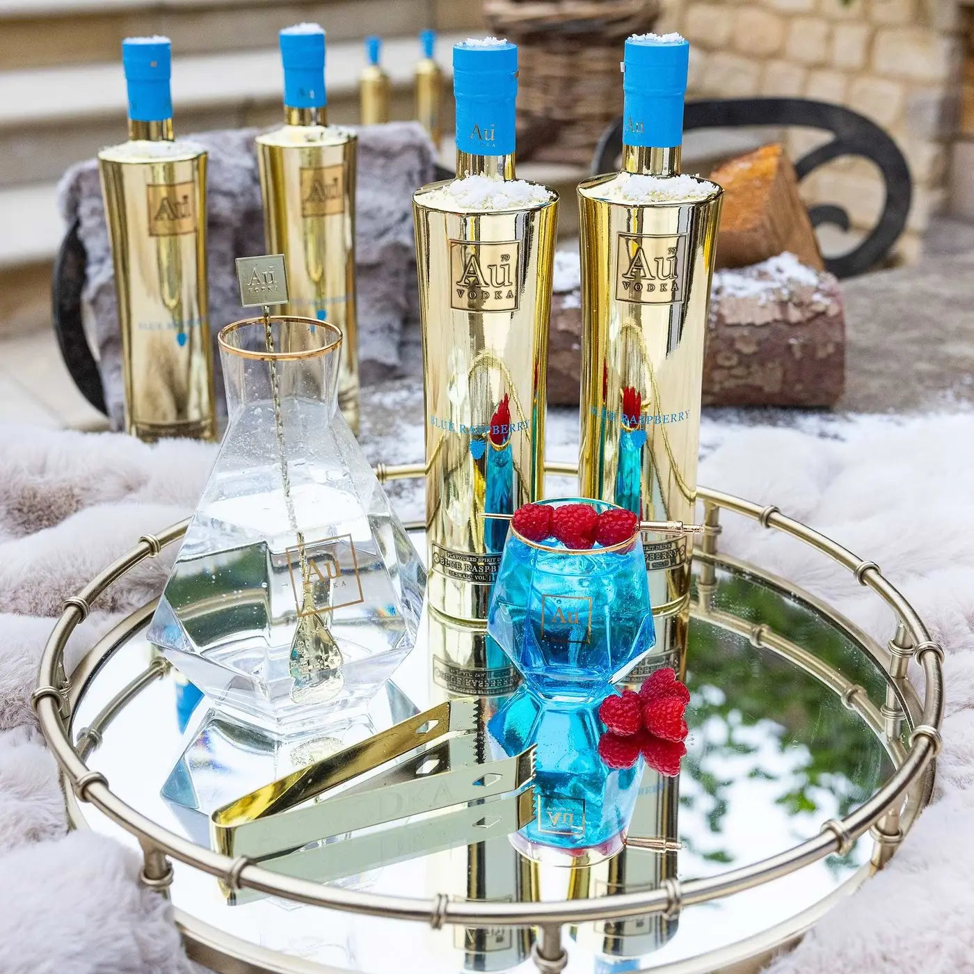 AU Blue RASPBERRY VODKA 70CL - RV Drinks