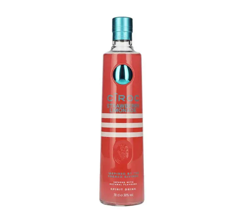 Ciroc Strawberry Vodka bottle on a white background
