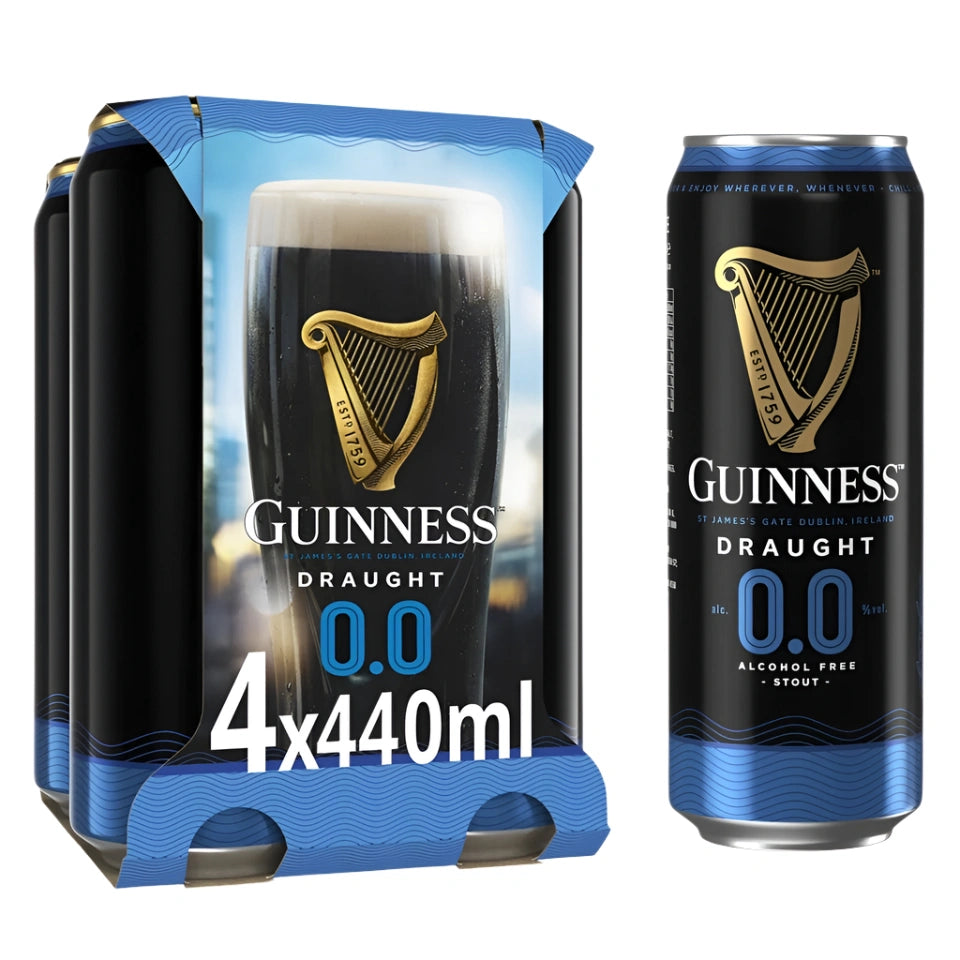 Guinness Draught 0.0% Non-Alcoholic Beer 4x440ml Guinness