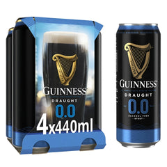 Guinness Draught 0.0% Non-Alcoholic Beer 4x440ml Guinness