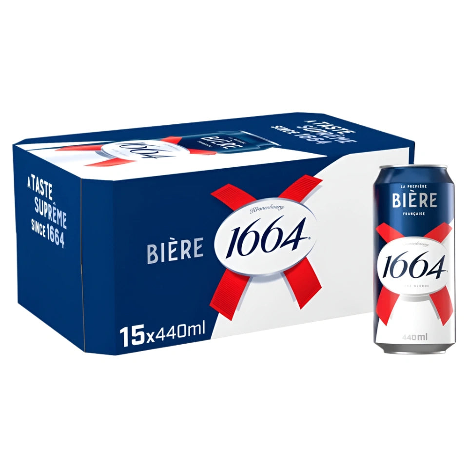 Kronenbourg 1664 Lager Beer Can 15x440ml Kronenbourg 1664