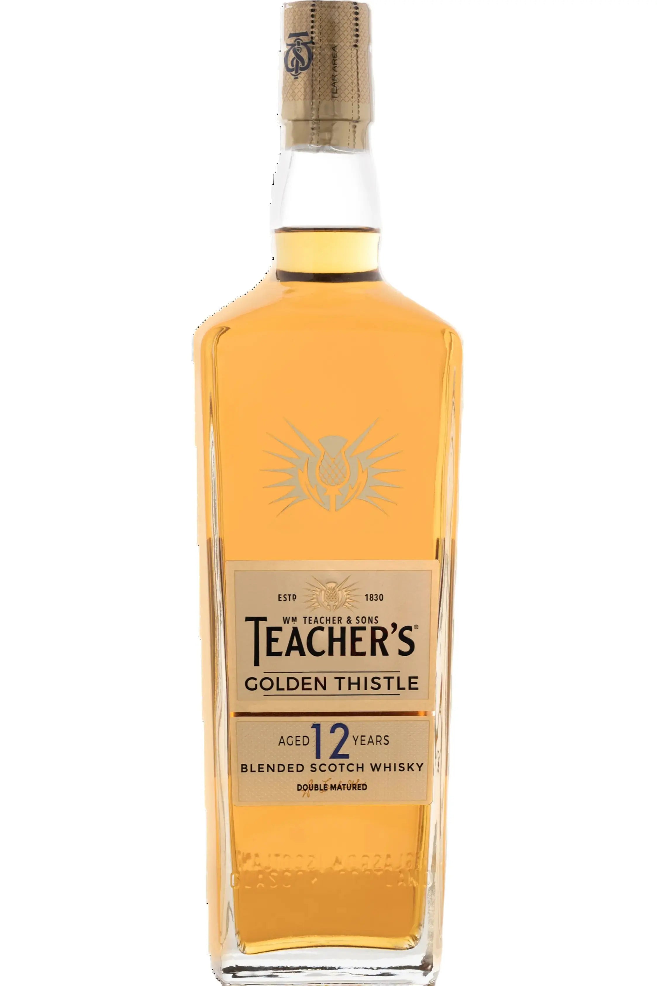 Teacher's 12 Year Old Golden Thistle Blended Scotch Whisky 70cl - RV Drinks