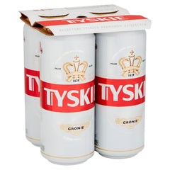 Tyskie Polish Beer Lager Cans 4x500ml Tyskie