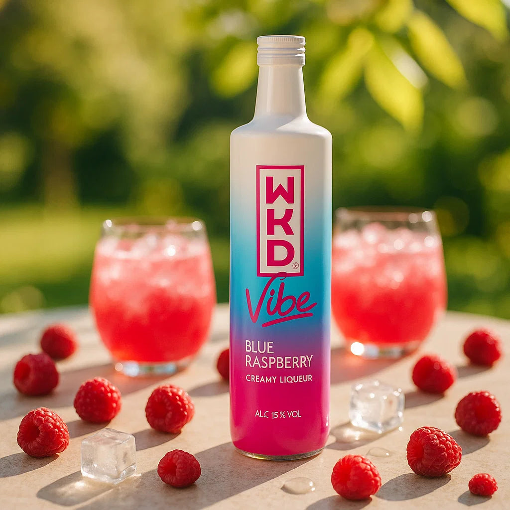 WKD VIBE BLUE RASPBERRY CREAMY LIQUEUR 500ML (Multipack Deal) WKD