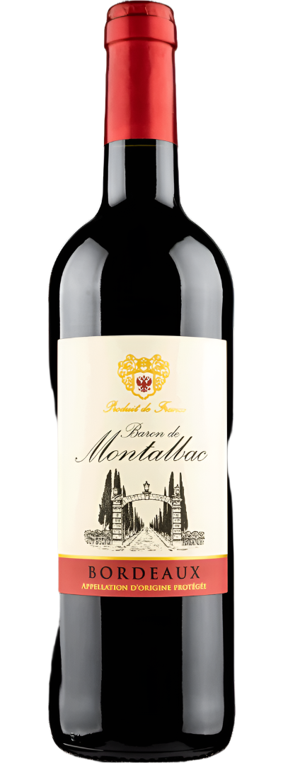 Baron de Montalbac Bordeaux Rouge 2022 Red Wine , 75cl Bordeaux