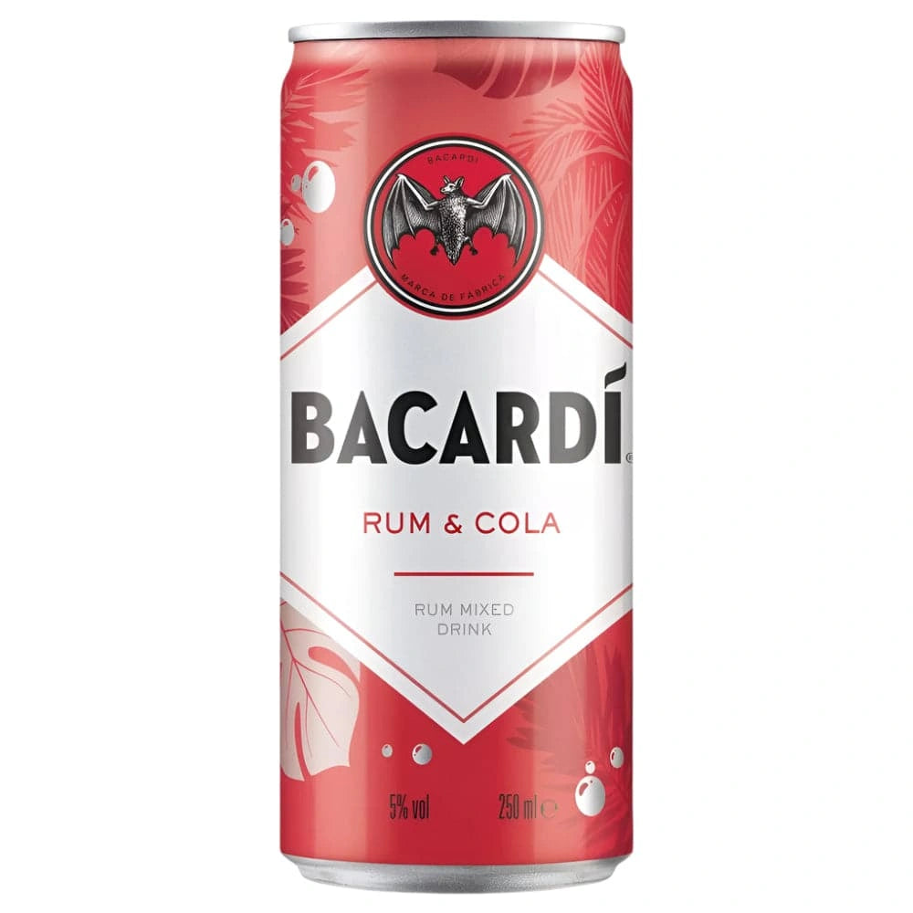 BACARDI RUM AND COLA PREMIX COCKTAIL 12 x 250 ml