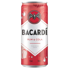 BACARDI RUM AND COLA PREMIX COCKTAIL 12 x 250 ml
