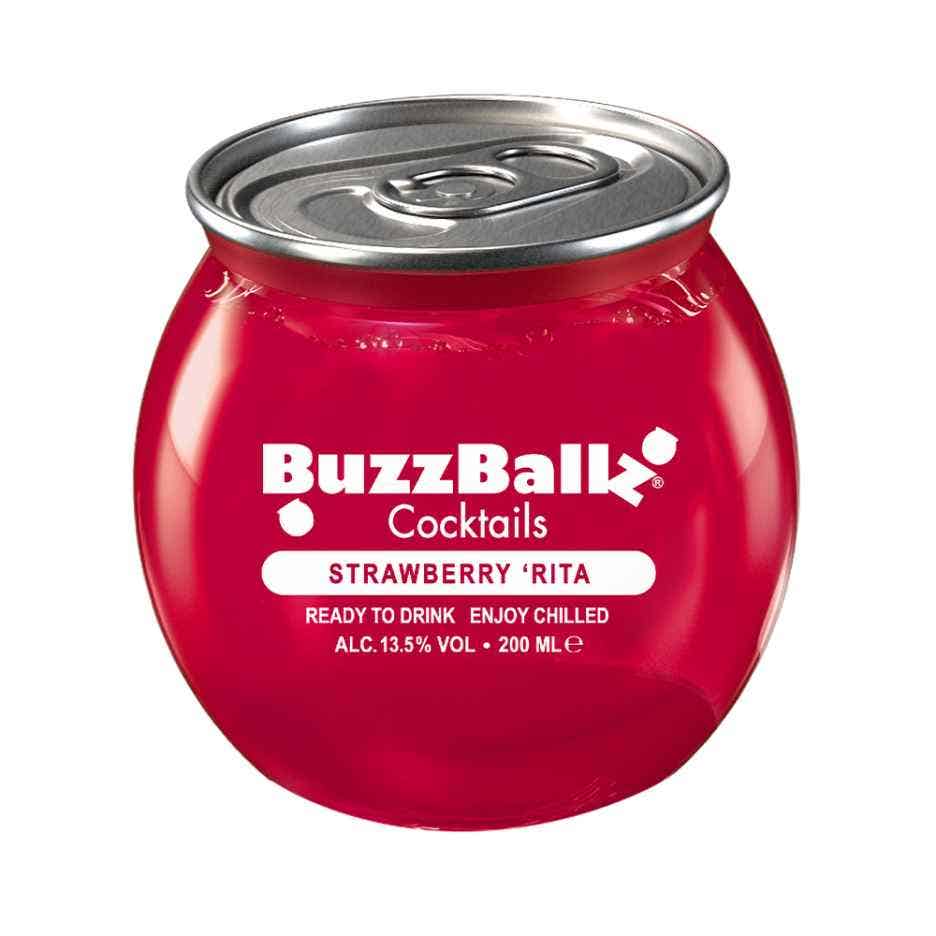 BuzzBallz Strawberry Rita Cocktail Multipack 4 x 200 ml BuzzBallz
