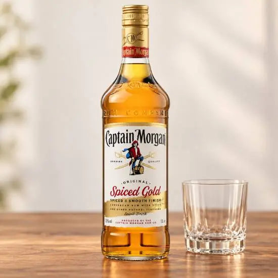Captain Morgan Spiced Gold rum 1 litre bottle on the Badger page