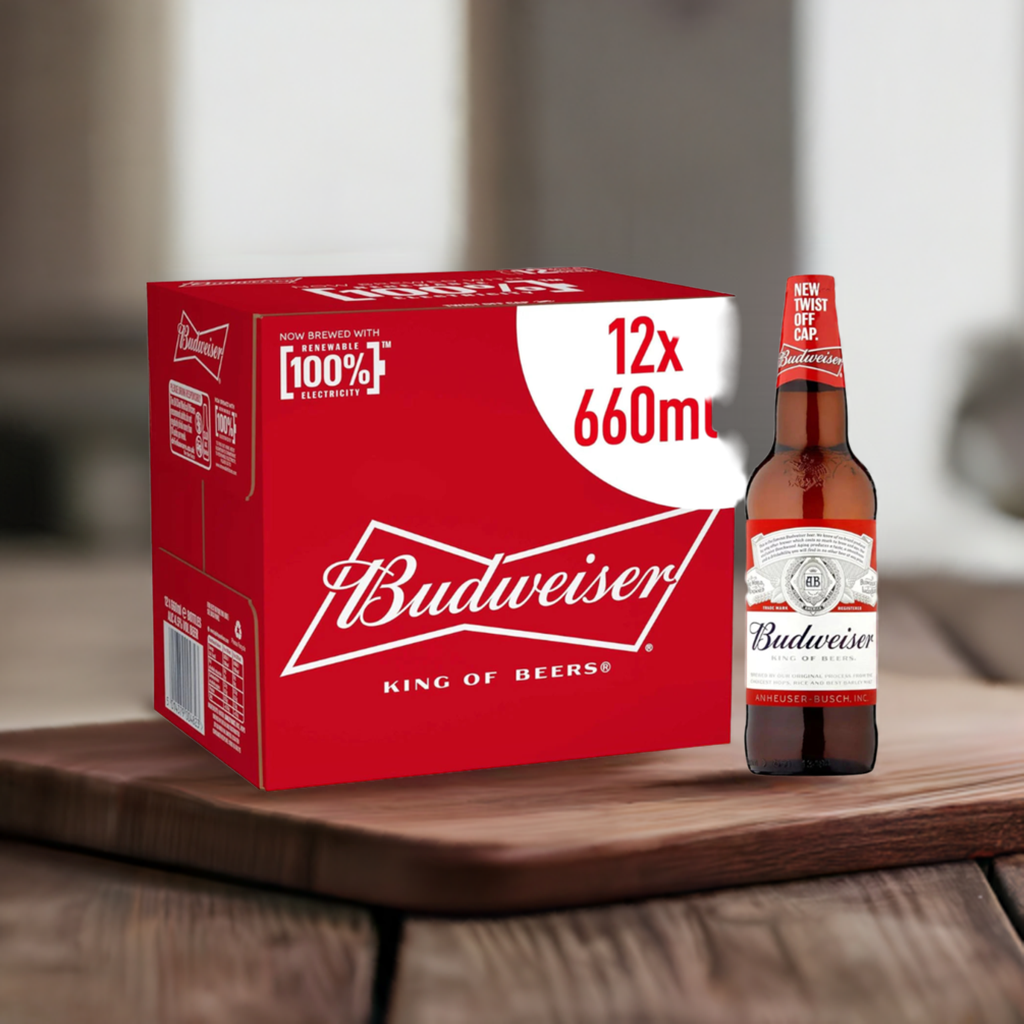 Budweiser Lager Beer 12 x 660ml Budweiser