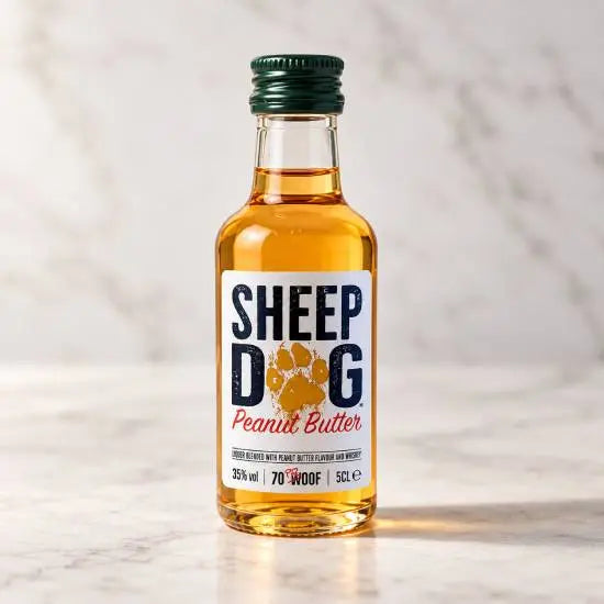 Sheep Dog Peanut Butter whiskey sample bottle