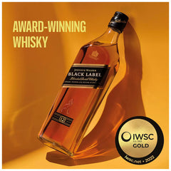 JOHNNIE WALKER BLACK LABEL 12 YEAR OLD BLENDED SCOTCH WHISKEY 70CL