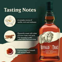 Buffalo Trace Kentucky Straight Bourbon Whiskey 1L - RV Drinks