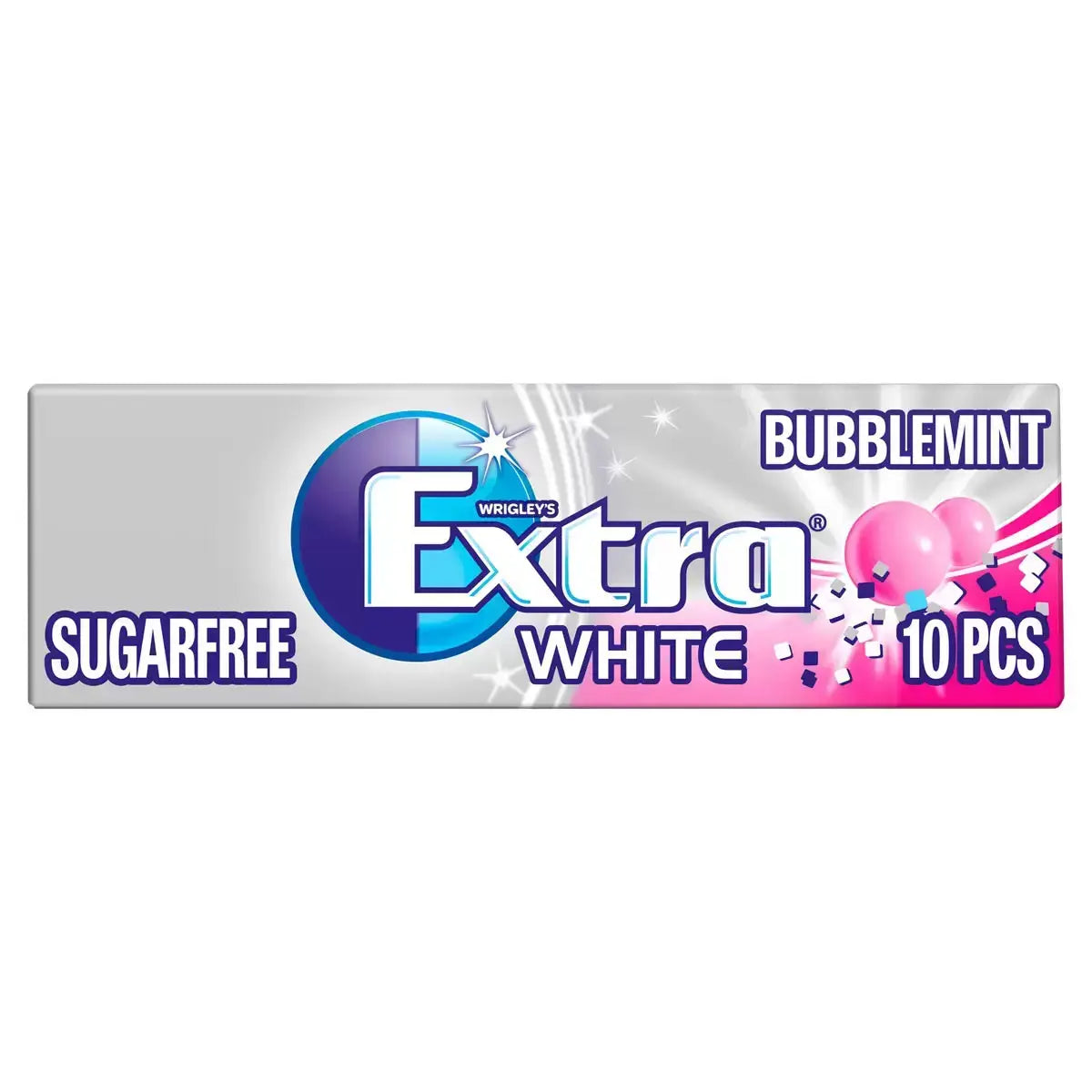 Wrigley's Extra White Bubblemint Chewing Gum 10x10 Pack - RV Drinks