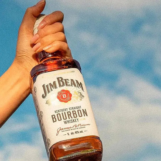 Jim Beam Kentucky Straight Bourbon Whiskey 1L - RV Drinks