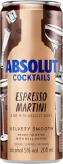 Absolut Espresso Martini Premixed Can  4 x 250 ml