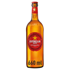 Estrella Damm Lager Spanish Beer Bottle 4 x 660ml