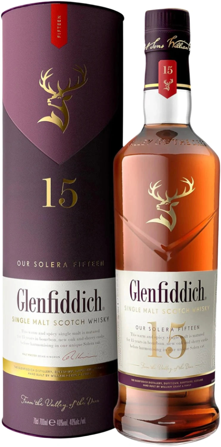 Glenfiddich 15 Year Old Whisky 70cl 