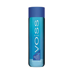 VOSS Plus water bottle on a light gray background