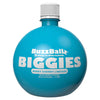 Blue bottle of BuzzBallz Biggies cocktail on a white background