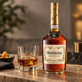 Hennessy VS cognac bottle, front label view