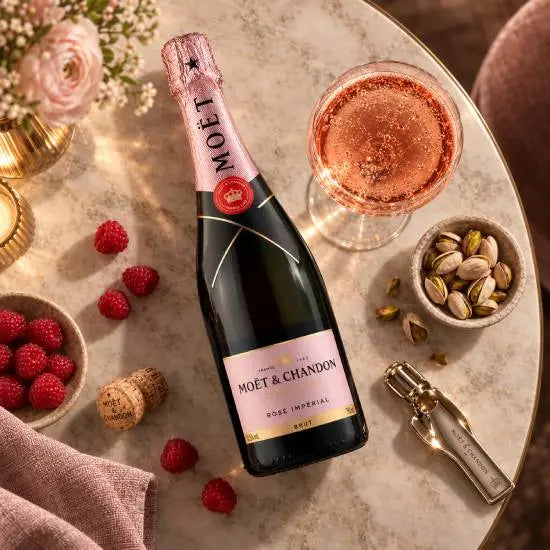 Moët & Chandon Rosé Impérial pink champagne bottle
