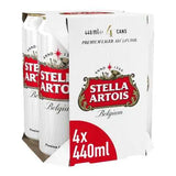 Stella Artois Premium Lager Beer Cans 4x440ml - RV Drinks